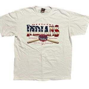 Cleveland Indians Official 100 Year Anniversary 2001 Vintage T-Shirt, Men's XL